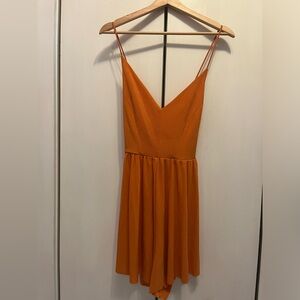 Zara Orange Romper SZ M